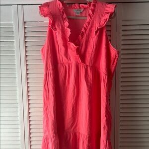 Vineyard vines coral ruffle dress